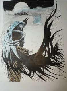 Stefano Cardoselli | Batman - Batman,Disegno originale a china e acquerello,cm 30x40 - Page volante - (2000) | Catawiki