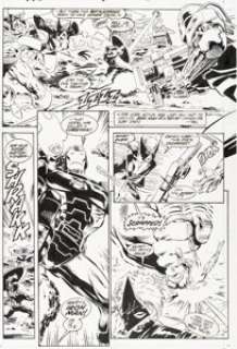 Dave Ross and Tim Dzon - Avengers West Coast #94 Story Page 2 First War Machine Original Art (Marvel, 1993).
