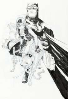 Rafael Grampá - Gotham City Garage #3 Cover Original Art and Print Group of 2 (DC, 2017). (Total: 2 Original Art)