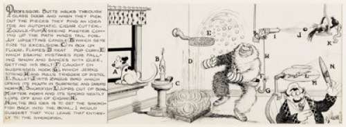 Rube Goldberg - Daily Comic Strip Original Art (McNaught Syndicate, undated).