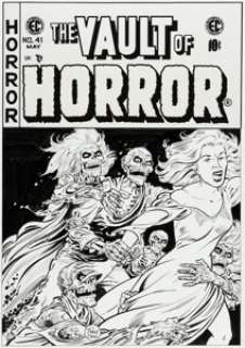 Johnny Craig Vault of Horror #41 Cover Original Art (c. 1980s). | Heritage