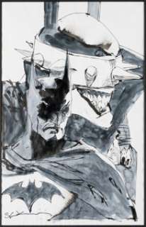 Bill Sienkiewicz Batman Who Laughs #1 Variant Cover Preliminary Original Art (DC, 2018).