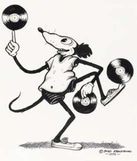 Robert Armstrong Bugle Magazine Cover Original Art (Kitchen Sink Press, 1972).