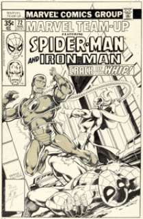 John Byrne and Bob Layton Marvel Team-Up #72 Spider-Man and Iron Man Cover Original Art (Marvel, 1978).