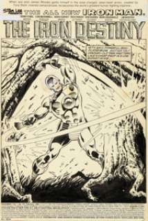 Luke McDonnell, Ian Akin, and Brian Garvey Iron Man #191 Splash Page 1 Original Art (Marvel, 1985).