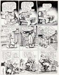Robert Crumb Cavalier Vol.18 #11 Fritz the Cat Story Page 9 Original Art (Fawcett-DuGent-Arzill Publishing, 1968). | Heritage