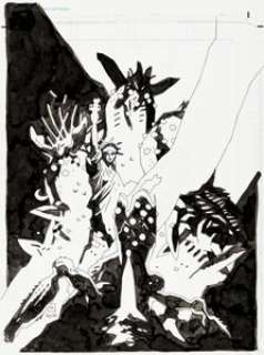 Mike Mignola B.P.R.D.: The Devil You Know #12 Cover Original Art (Dark Horse, 2019).