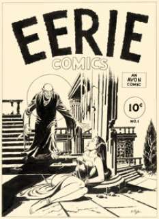 Bob Fujitani Eerie Comics #1 Cover Re-Creation Original Art (1994).
