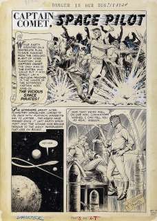 (Frazetta and Williamson) Captain Comet splash. | Profiles in History