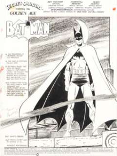 Marshall Rogers and Terry Austin Secret Origins #6 Batman Splash Page 1 Original Art (DC, 1986).