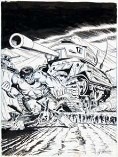 Jim Starlin The Mighty World of Marvel #23 Back Cover Original Art (Marvel UK, c. 1972).