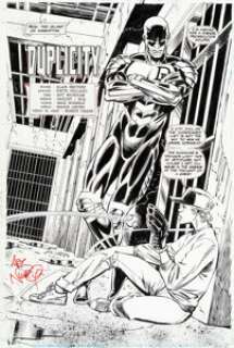 Keith Pollard and Art Nichols Daredevil #341 Splash Page 5 Original Art (Marvel, 1995).