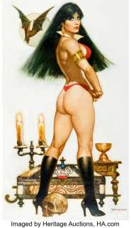Sanjulián (Manuel Pérez Clemente) - Vampirella Illustration Original Art (undated).