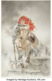 Luis Royo - Red Sonja Front Model 1 Illustration Original Art (DC/Yamato USA, 2017). | Heritage
