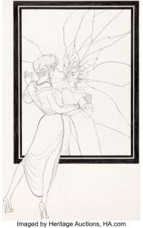 Laurent Vicomte Femme Portfolio Illustration Original Art (Ludovic Trihan Editeur, 1986).