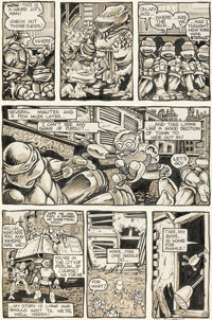 Kevin Eastman and Peter Laird Teenage Mutant Ninja Turtles #5 Story Page 8 Original Art (Mirage, 1985).