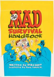 Paul Coker Jr. The MAD Survival Handbook Paperback Cover Original Art (Warner Books, 1980).