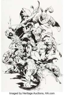 Roberto de la Torre - Conan the Barbarian and Thoth-Amon Illustration Original Art (2021).