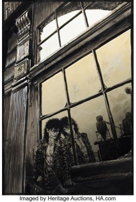 James O‘Barr The Crow #3 "Death" Splash Page Original Art (Tundra, 1992).