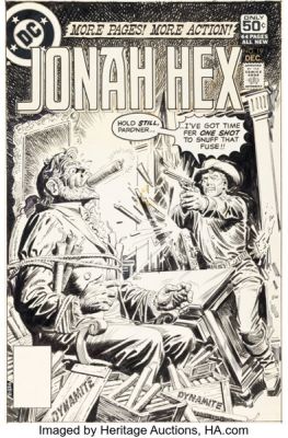 Luis Dominguez Jonah Hex #19 Unpublished Cover Original Art (DC, 1978).