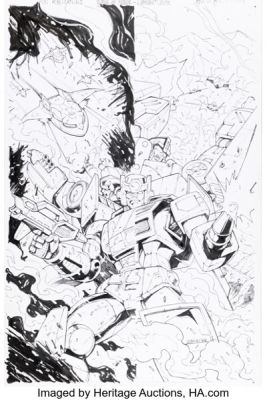 Guido Guidi Transformers Timelines #4 Variant Cover Original Art (Fun Publications, 2009). | Heritage