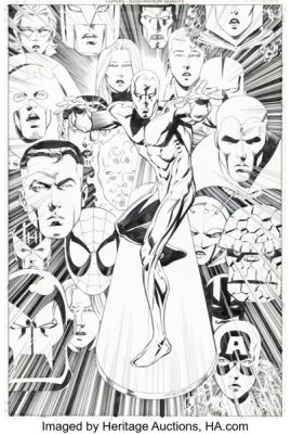 Pat Olliffe and Scott Koblish Last Planet Standing #4 Cover Original Art (Marvel, 2006).