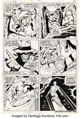 John Buscema and Chic Stone The Silver Surfer #16 Mephisto Story Page 9 Original Art (Marvel, 1970). | Heritage