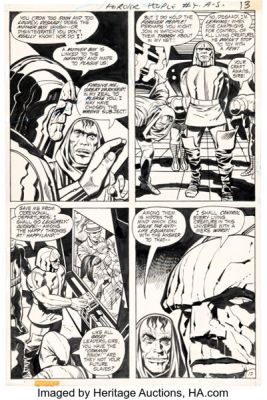 Jack Kirby and Vince Colletta Forever People #4 Darkseid Story Page 12 Original Art (DC, 1971). | Heritage