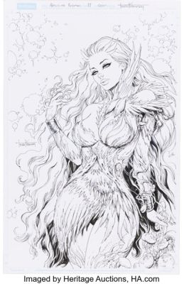 Tyler Kirkham Absolute Batman #17 Absolute Poison Ivy First Appearance Issue Variant Cover Original Art (DC, 2026).