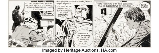 Al Williamson Star Wars Daily Comic Strip Original Art dated 3-25-81 (LA Times Syndicate, 1981). | Heritage