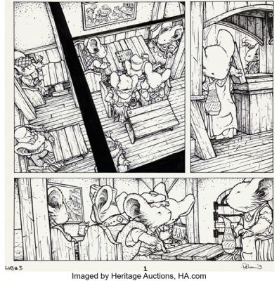 David Petersen Mouse Guard: Legends of the Guard Vol. 3 #3 Story Page 1 Original Art (BOOM!/Archaia, 2015).