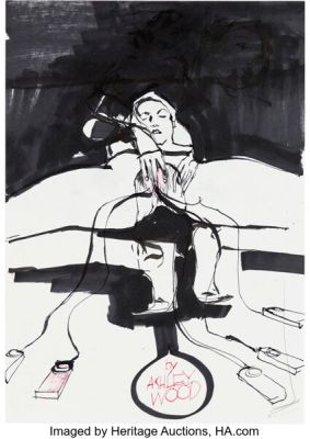 Ashley Wood Naughty and Connected Illustration Original Art (undated). | Heritage