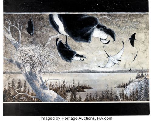 Michael Zulli The Puma Blues #2 - Book Two: Sense of Doubt TPB Wraparound Cover Original Art (Mirage, 1989). | Heritage