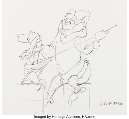 Chuck Jones How the Grinch Stole Christmas The Grinch and Max Drawing Original Art (MGM, c. 1990s-2000s). | Heritage