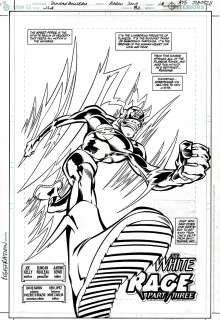 Duncan Rouleau - Justice League #82 Splash (Huge Flash, Backgrounds Drawn on 2Nd Art Board!) 2003