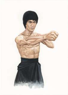 Fumiya Watanabe’s hand-drawn color illustration "Bruce Lee" | Mandarake (Big Web)