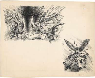 Masami Watanabe Hand-Drawn Illustration "The Great Demon God’s Return " | Mandarake (Big Web)