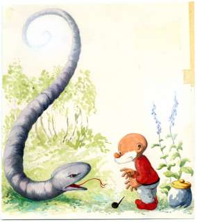 Jean Dulieu (1921-2006)- Original watercolour Paulus de Boskabouter