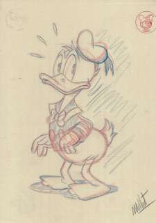 Millet - 1 Pencil drawing - Donald Duck - Being confused | Catawiki