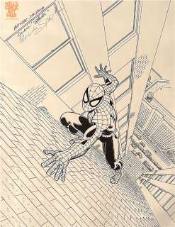 John Romita Sr. John Romita Sr. - Five Fabulous Decades of Marvel Comics Book Cover (Marvel, 1991) 30 Year Old Large Art Romita Spider-Man !!