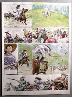 Vink - 1 Original colour page - Le Moine Fou T3 - Le Brouillard pourpre - 1985 | Catawiki