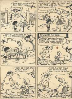 Pic | Minette, planche-gag Ã  l’encre de Chine publiée… | Millon