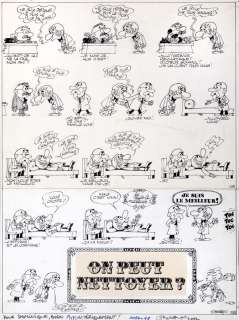 Gennaux - L‘homme au phylactères, planche n°3 Ã  l‘encre…