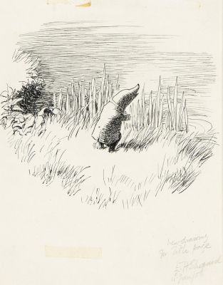 Lot 7 - Ernest Howard Shepard, (1879-1976), “As he sat on the grass and looked across the river..." 1931. | Swann Galleries