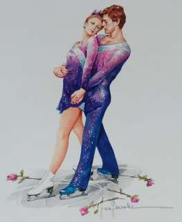 González, José - 1 Original colour drawing - Patinadores | Catawiki