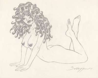 Roberto Baldazzini - 1 Original drawing - Zhara | Catawiki