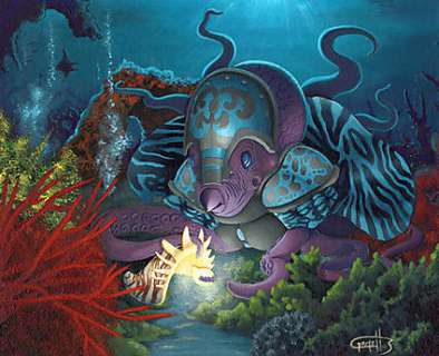 KEITH GARLETTS CEPHALID LOOTER Issue #72 Trading Card Art | ComicConnect