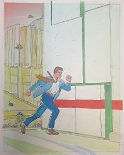 Al Coutelis - 1 Original colour drawing - SF - 1998