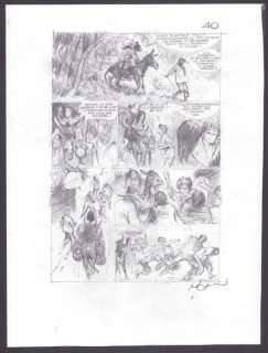 Follet, René - 1 Page préliminaire originale + dessin original en couleurs dédicacé + album - Shelena - 2005 | Catawiki