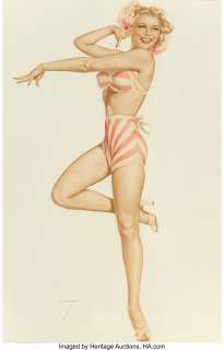 Alberto Vargas (Peruvian/American, 1896-1982) Blonde Pirouetting, 1948 Watercolor and gouache on board 28-1/2 x 20 in... | Heritage